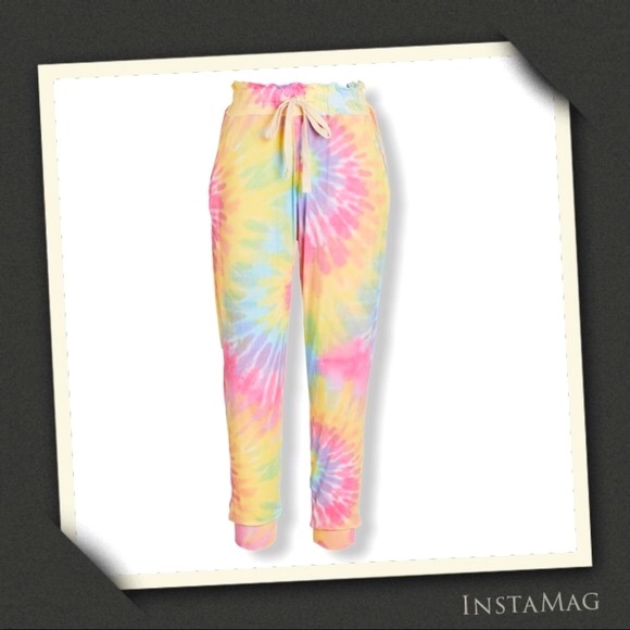 STRIPE & STARE Tie Dye Lounge Pants - Picture 1 of 9
